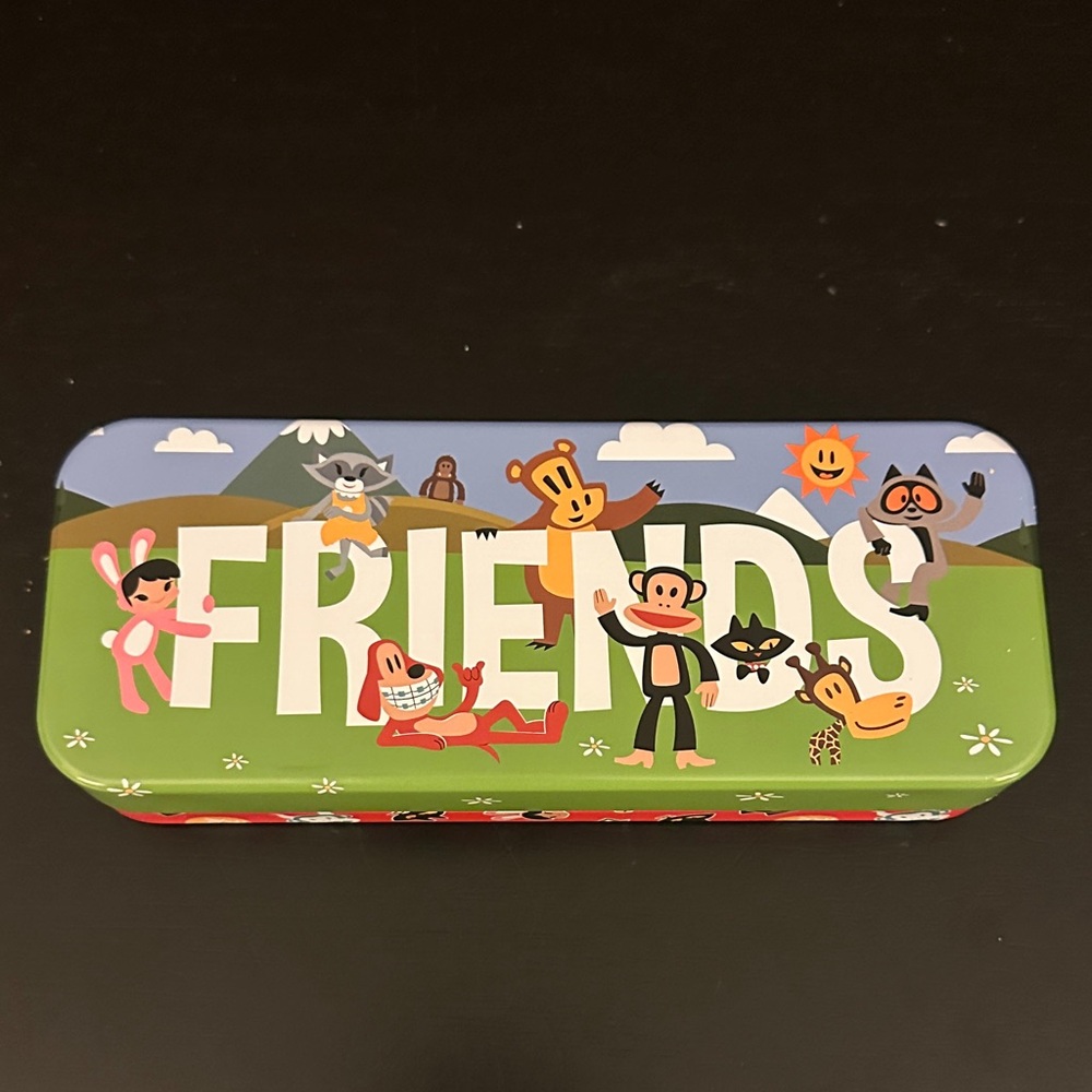 Paul Rrank Kids Friends Tin Pencil Box - Green